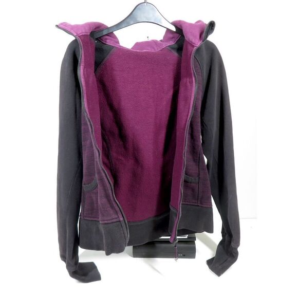 Lululemon Athletica Purple & Black Scuba Full Zip Hoodie Size M - Picture 2 of 3